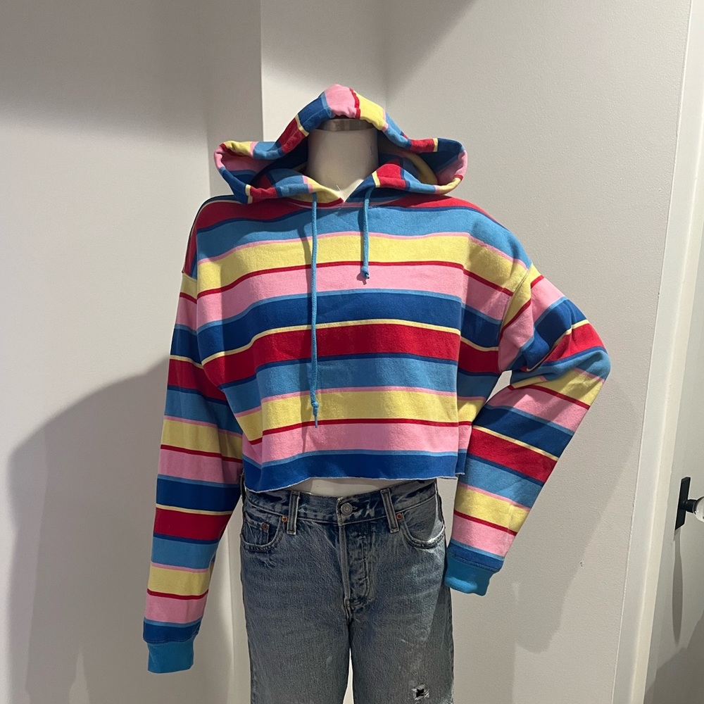 Colourful Cropped Hoodie